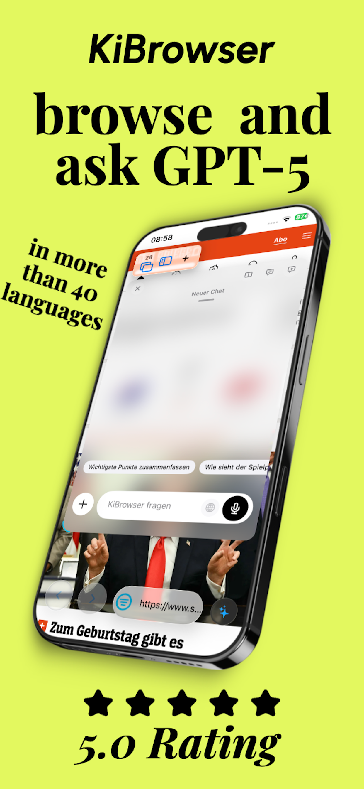 KiBrowser Chat direkt im Browser