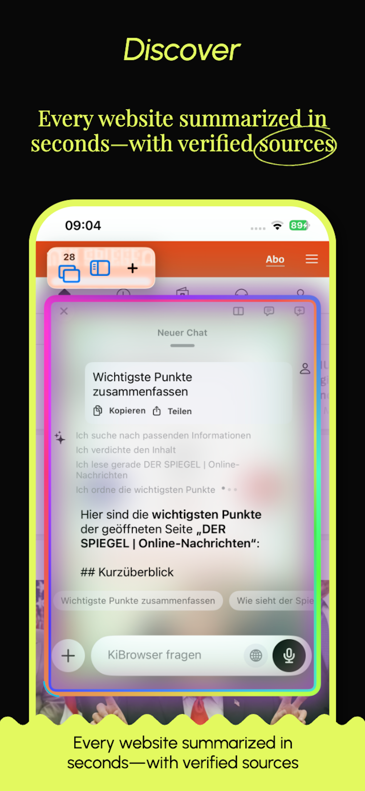 KiBrowser Discover Zusammenfassung
